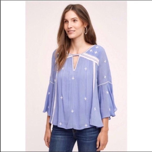 Anthropologie Tops - Anthropologie Floreat | Adena Embroidered Top